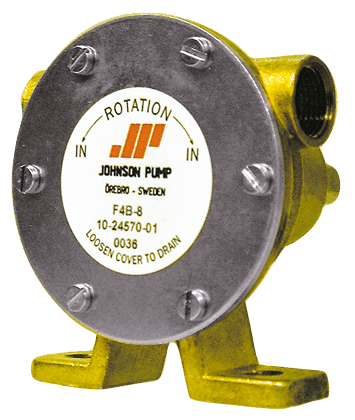 Buitenwaterpomp Johnson bronzen impellerpomp F4B-8, 34,5l-min, binnendraad 3-8 , voetmontage-pulley- - Johnson Pump