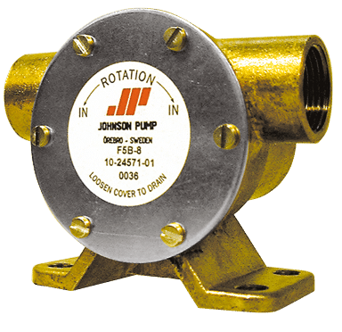 Buitenwaterpomp Johnson bronzen impellerpomp F5B-8, 46l-min, binnendraad 3-4 , voetmontage-pulley - Johnson Pump