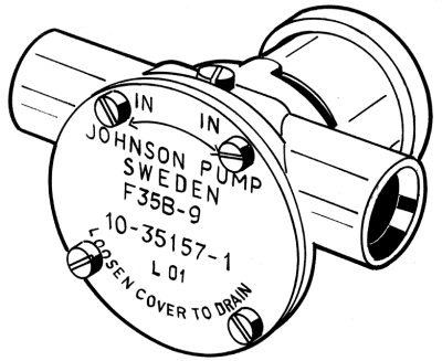 Johnson Pump zelfaanzuigende bronzen koelwater-impellerpomp F35B-9 (Volvo, BMW, Farymann, Ruggerini) - Johnson Pump