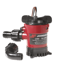 Johnson Pump L-serie bilgepomp (cartridge type) L450, 12V-2,5A, 49l-min, opvoerhoogte max. 2,5m - Johnson Pump