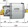 Stuurpomp, HTP30, 10mm opgeb. terugslag-overdruk klep - Vetus