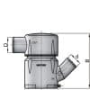 Kunststof waterlock MGP in 127mm -45 Gr-uit 127mm - Vetus