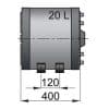 Boiler 20 ltr. inhoud incl. kit, element 230V-1000W - Vetus