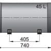 Boiler 45 ltr. inhoud incl. kit, element 230V-1000W - Vetus