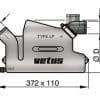 VETUS kunststof waterlock type LP45 met draaibare inlaat, 45 mm - Vetus