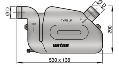 Waterlock kunststof LP60 - Vetus