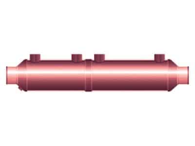 Oliekoeler dubbel type 55 x 5  - 5