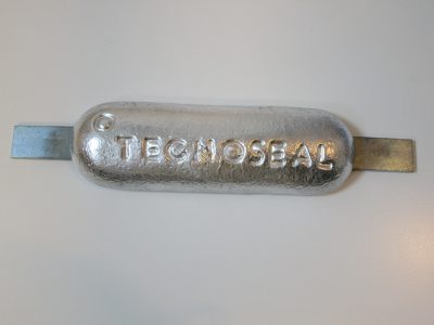 Aluminium anode 1kg met lasstrip - Technoseal