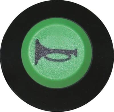 VETUS drukknop-schakelaar voor scheepshoorns, groen met hoorn logo - Vetus
