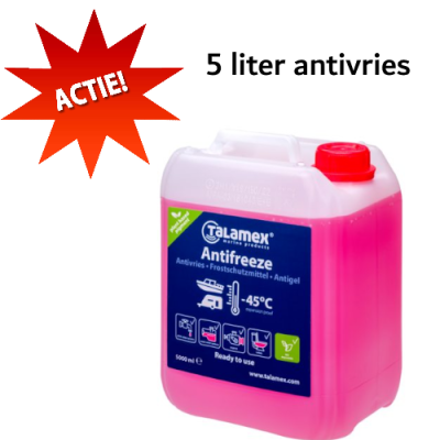 Antivries 5l van Talamex voor drinkwater, toilet en motor. Biologisch afbreekbaar. - TALAMEX