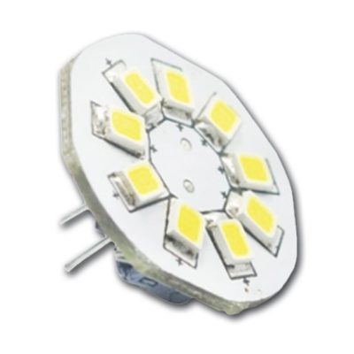 LED G4 10-30V - 1,5W warm wit 9 LEDS back pin - Hollex