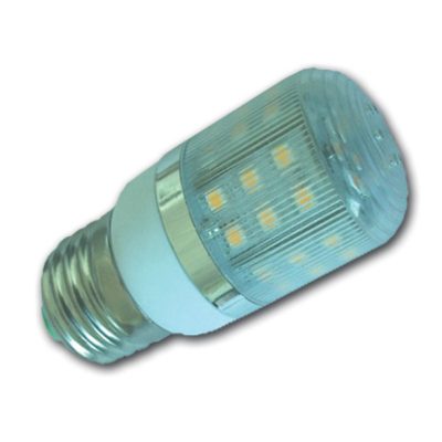 LED E27 10-30V - 4 W warm wit 42 LEDS cover - Hollex