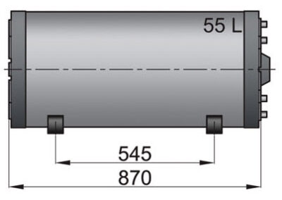 VETUS Dubbele wand boiler type WHD 55 liter