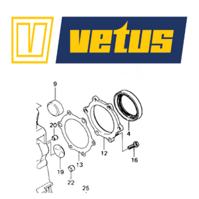 Krukaskeerring houder pakking Vetus M3.10 en M4.14 - STM2504