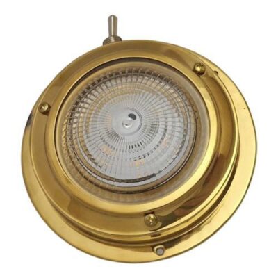 Hollex plafonnière opbouw messing 12V 165mm warm wit LED