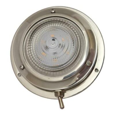 Hollex plafonnière opbouw rvs304 12V 110mm warm wit LED