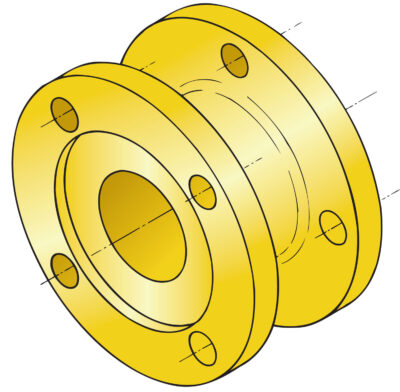 Vetus adapterflens voor Volvo met MS2 keerkoppeling - flange2a