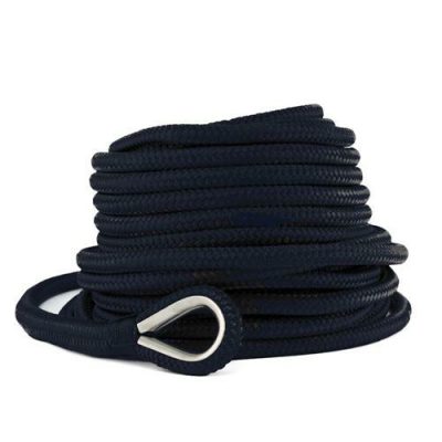 Hollex Ankerlijn met lood Navy 12mm rol=20mtr