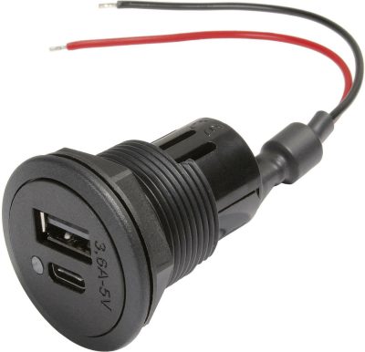 PROCAR DUO USB C-A INBOUW CONTACT 12-24V DC- 5V DC 3500mA